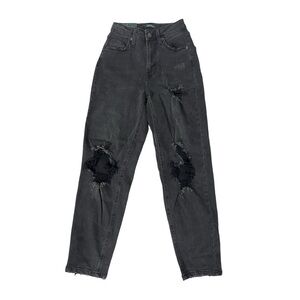 NWT Wild Fable Super High Rise Tapered Black Wash Jean - Size 00